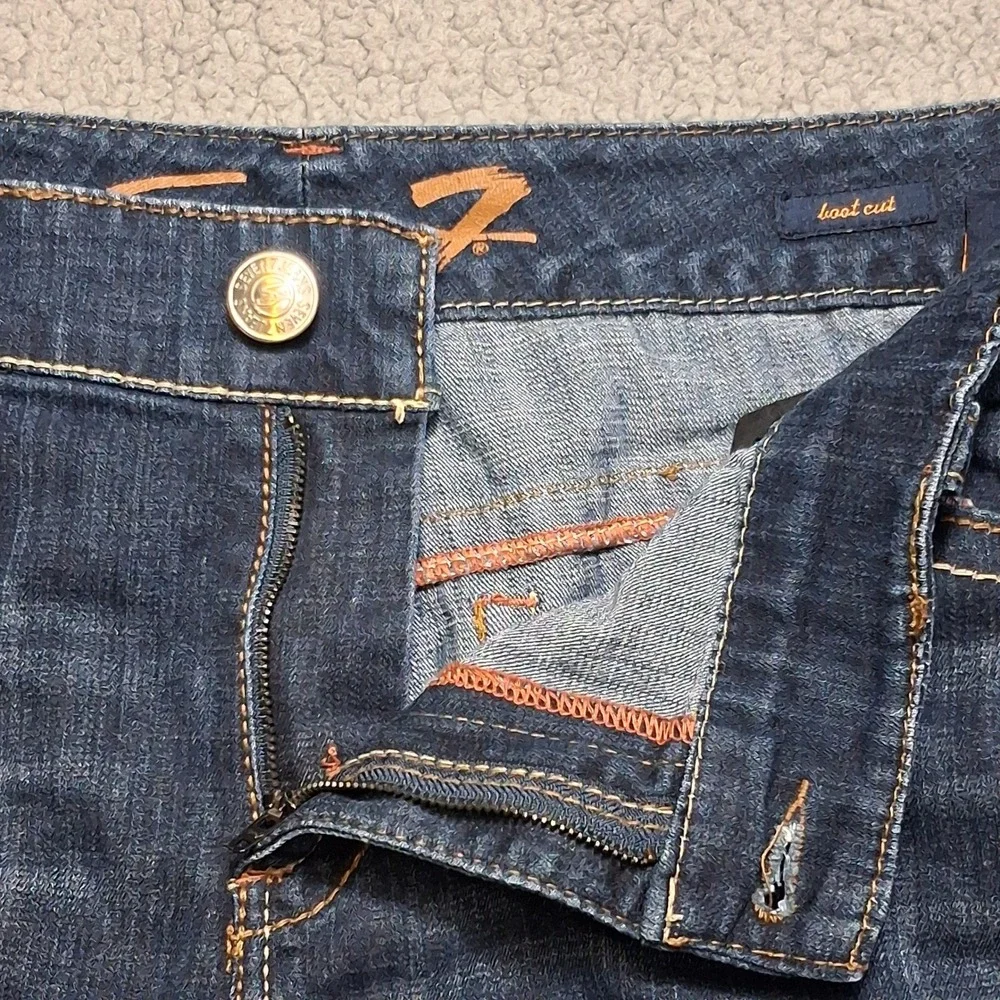 Seven7 Bootcut Jeans Women 18W (actual 42x30.5) Stretch Denim Contrast Stitching